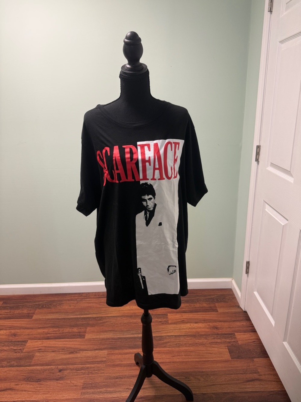 Scarface Graphic Black Tee with Red Logo